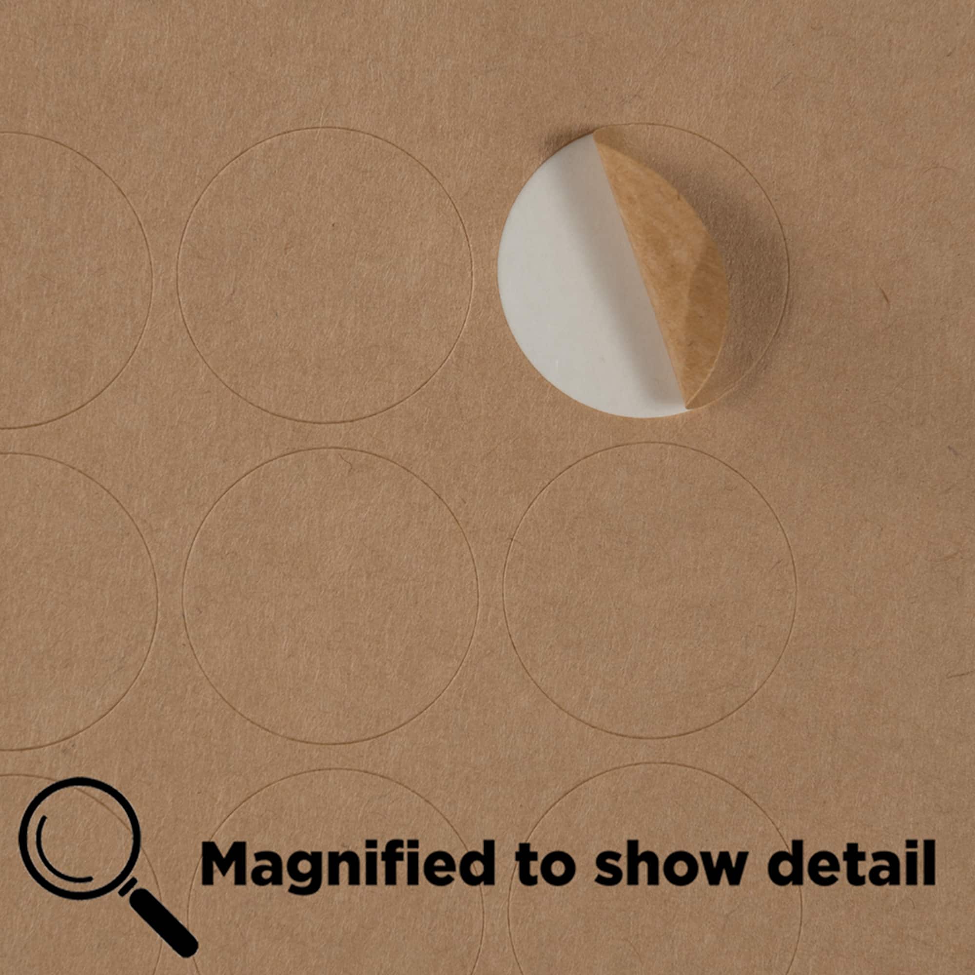 JAM Paper Brown Kraft Circle Label Stickers